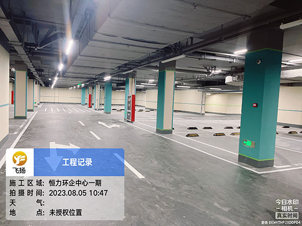 恒力环企中心车库划线项目